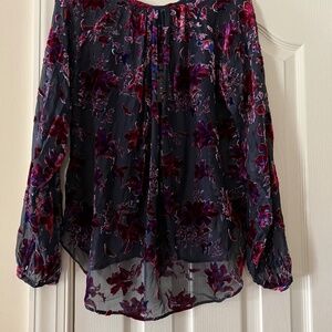 Rag & Bone Yuni Burnout floral velvet top NWT Size Small